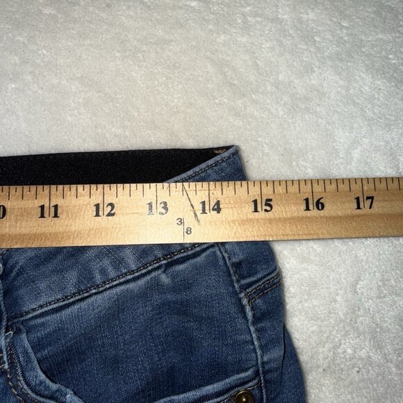 Women’s Mac and Me Jeans Dark Wash Distressed Skinny Raw Hem Size 10 - Picture 3 of 7